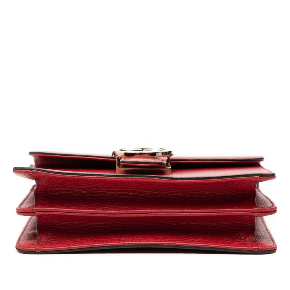 GUCCI Authentic Red Leather Shoulder Bag - Picture 3 of 6